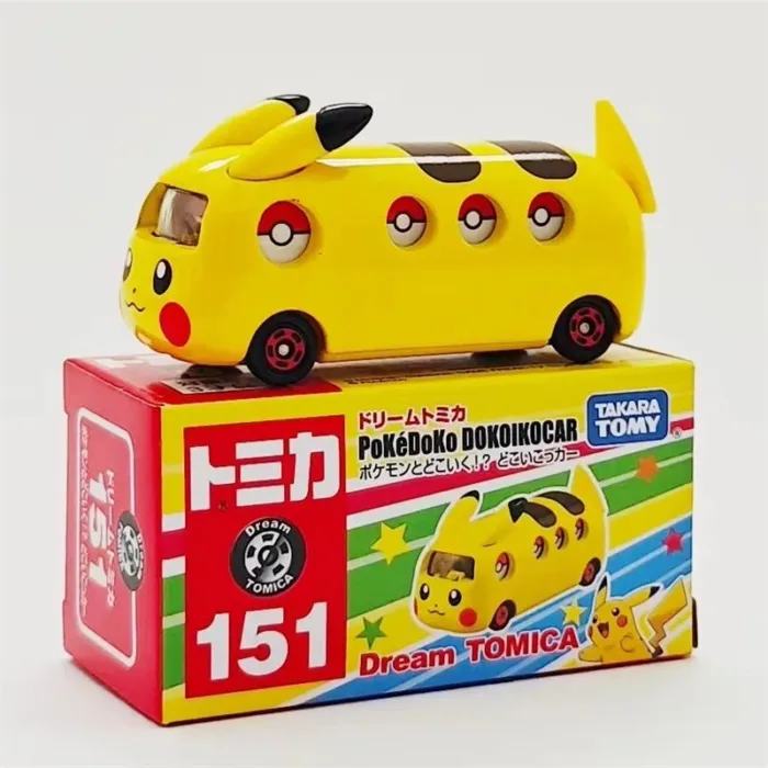 TAKARA TOMY Tomica No.151 Pokemon Pikachu Pokedoko Dokoikocar Bus Diecast Metal Car Model Toys Gifts for Children Boys Girls - Image 2