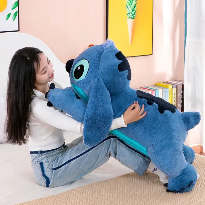 Puppy Stitch Doll Blue Stitch Plush Long Pillow Toys Girl Sleeping Leg Clamping Plushies Doll Children's Birthday Pillow Gift - Image 2