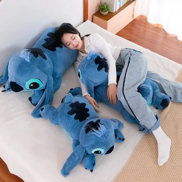 Puppy Stitch Doll Blue Stitch Plush Long Pillow Toys Girl Sleeping Leg Clamping Plushies Doll Children's Birthday Pillow Gift - Image 4