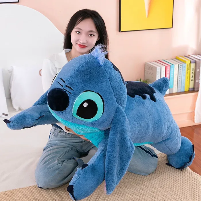 Puppy Stitch Doll Blue Stitch Plush Long Pillow Toys Girl Sleeping Leg Clamping Plushies Doll Children's Birthday Pillow Gift - Image 3